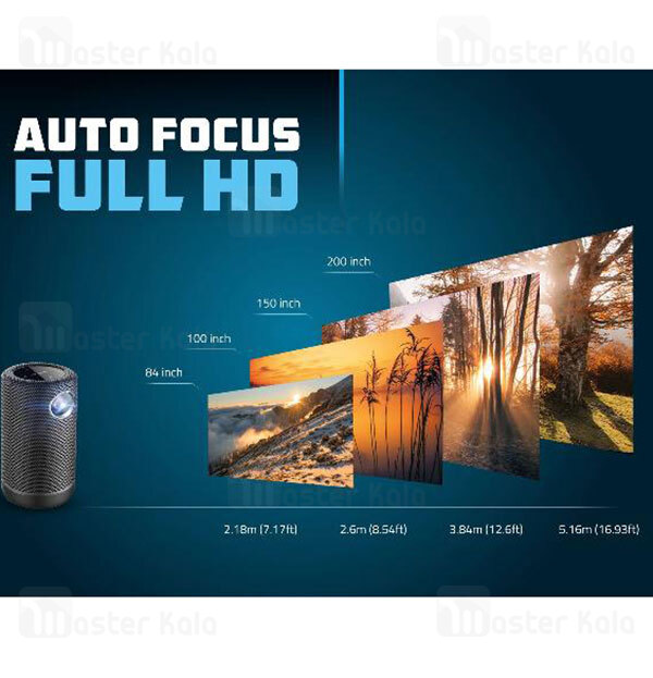 ویدیو پروژکتور هوشمند قابل حمل پاورولوژی Powerology Auto Focus Full HD Portable PWPROJ30